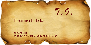 Tremmel Ida névjegykártya